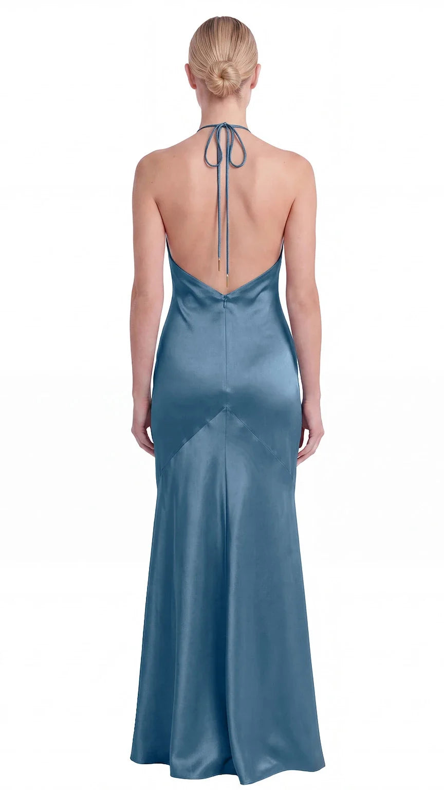Vestido Halter Celeste para Boda – Invitée No. 35