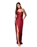 Vestido Vino Strapless para Boda – Invitée No. 31