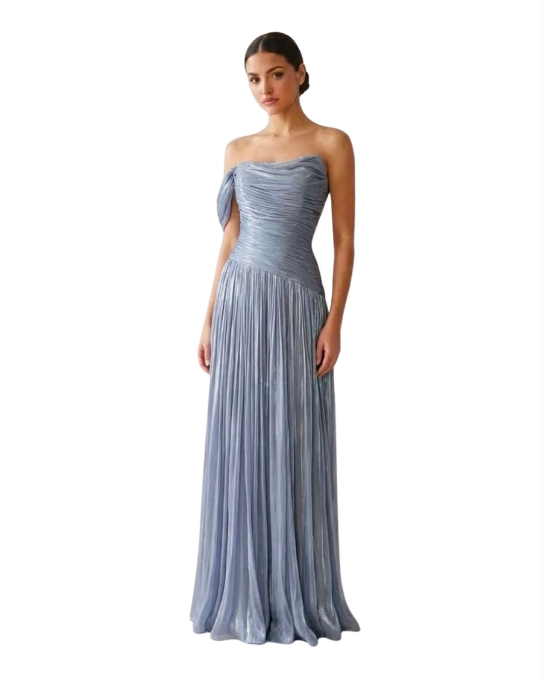 Vestido Celeste Strapless para Boda – Invitée No. 34