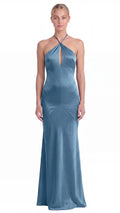 Vestido Halter Celeste para Boda – Invitée No. 35